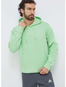 Dukserica adidas za muškarce, boja: zelena, s kapuljačom, bez uzorka