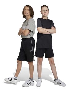 Dječje kratke hlače adidas Originals boja: crna, glatki materijal, podesivi struk