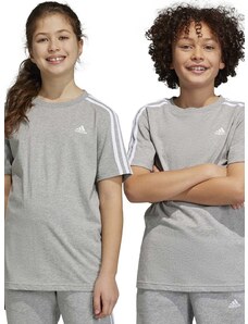 Dječja majica kratkih rukava adidas U 3S boja: siva, jednobojni model