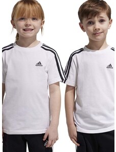Dječja pamučna majica kratkih rukava adidas LK 3S CO boja: bijela, s uzorkom