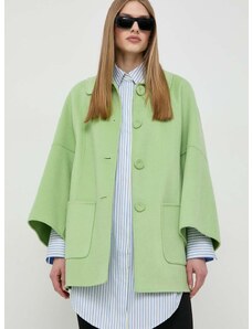 Vuneni kaput Luisa Spagnoli boja: zelena, za prijelazno razdoblje, oversize