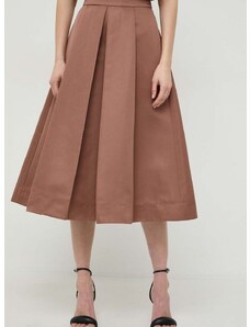 Suknja MAX&Co. boja: smeđa, midi, širi se prema dolje