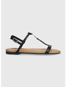 Kožne sandale Patrizia Pepe za žene, boja: crna, 8X0025 L048 FBE4