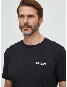 Majica kratkih rukava Guess za muškarce, boja: crna, s tiskom