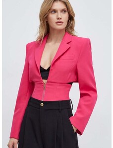Sako Versace Jeans Couture boja: ružičasta, jednoredno zakopčavanje, bez uzorka