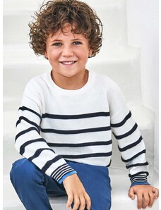 Dječji pamučni pulover Mayoral boja: tamno plava, lagani