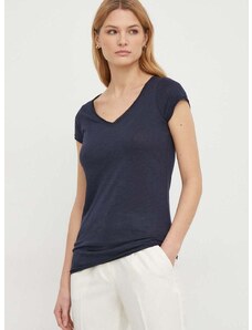 Majica kratkih rukava Sisley za žene, boja: tamno plava