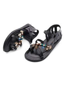 Marjin Women's Eva Sole Flip-Flops Daily Sandals Kitaz Black