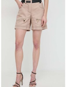 Traper kratke hlače Pinko za žene, boja: smeđa, s uzorkom, visoki struk