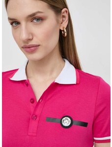 Pamučna polo majica PLEIN SPORT boja: ružičasta