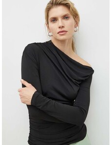 Majica dugih rukava Day Birger et Mikkelsen za žene, boja: crna