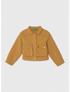 Dječja traper jakna United Colors of Benetton boja: žuta