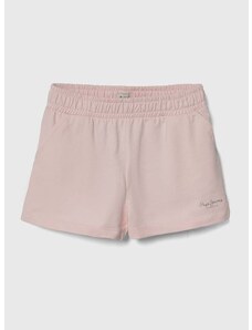 Dječje pamučne kratke hlače Pepe Jeans NERISSA boja: ružičasta, bez uzorka