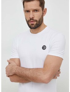 Majica kratkih rukava Just Cavalli za muškarce, boja: bijela, bez uzorka
