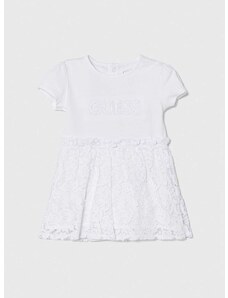 Dječja haljina Guess boja: bijela, mini, širi se prema dolje