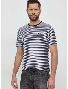 Pamučna majica Calvin Klein za muškarce, boja: crna, s uzorkom