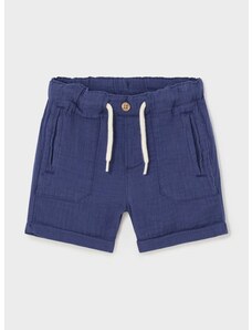 Kratke pamučne hlače za bebe Mayoral boja: tamno plava
