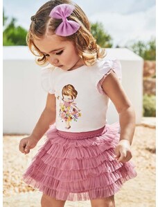 Suknja za bebe Mayoral boja: ružičasta, mini, širi se prema dolje