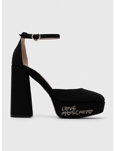 Salonke Love Moschino boja: crna, s debelom potpeticom, JA1030CG1IIM0000