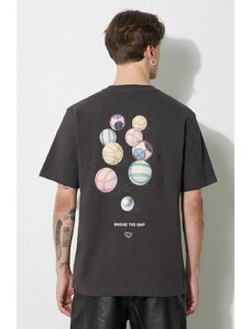 Pamučna majica Filling Pieces T-shirt Petanque za muškarce, boja: siva, s tiskom, 74434031268