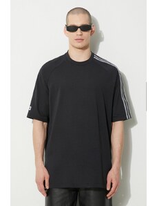 Majica kratkih rukava Y-3 3-Stripes Short Sleeve Tee za muškarce, boja: crna, s aplikacijom, IR6265