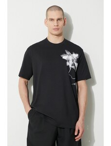 Pamučna majica Y-3 Graphic Short Sleeve Tee 1 za muškarce, boja: crna, s tiskom, IN4353