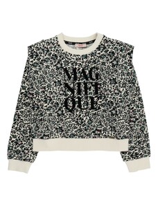 Liu Jo Sweater majica 'FELPA CHIUSA Plume flowers' bež / petrol / roza / crna