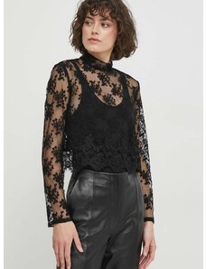 Bluza Sisley za žene, boja: crna, bez uzorka