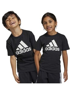 Dječja pamučna majica kratkih rukava adidas LK BL CO boja: crna, s tiskom