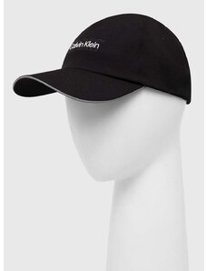 Kapa sa šiltom Calvin Klein Performance boja: crna, s aplikacijom