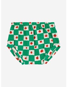 Kratke pamučne hlače za bebe Bobo Choses boja: zelena, s uzorkom