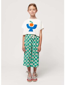 Dječje pamučne hlače Bobo Choses boja: zelena, s uzorkom