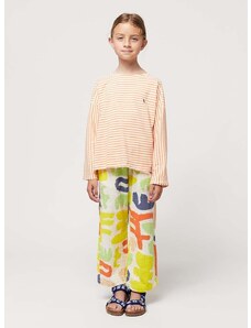Dječje pamučne hlače Bobo Choses boja: žuta, s uzorkom