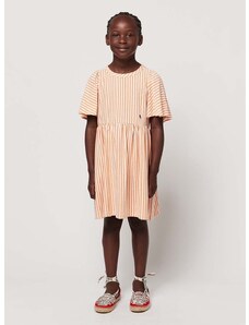 Dječja pamučna haljina Bobo Choses boja: narančasta, mini, širi se prema dolje