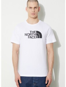 Pamučna majica The North Face M S/S Easy Tee za muškarce, boja: bijela, s tiskom, NF0A87N5FN41