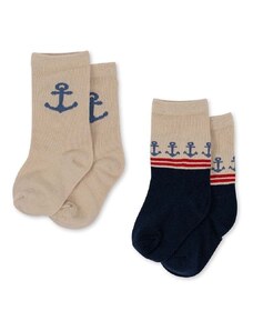 Dječje čarape Konges Sløjd 2-pack boja: bež