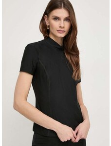 Majica kratkih rukava Patrizia Pepe za žene, boja: crna, s poludolčevitom