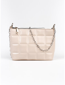 Shelvt Cream quilted women's handbag