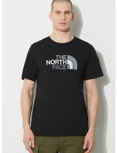 Pamučna majica The North Face M S/S Easy Tee za muškarce, boja: crna, s tiskom, NF0A87N5JK31
