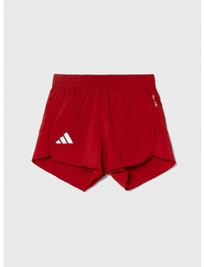 Dječje kratke hlače adidas boja: crvena, s tiskom, podesivi struk