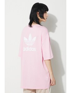 Majica kratkih rukava adidas Originals Trefoil Tee za žene, boja: ružičasta, IR8067