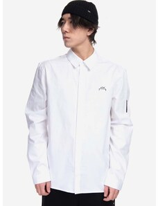 Pamučna košulja A-COLD-WALL* Pawson Shirt WHITE za muškarce, boja: bijela, regular, s klasičnim ovratnikom, ACWMSH078-WHITE