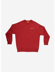 Pamučna dukserica A-COLD-WALL* x Timberland za muškarce, boja: crvena, s uzorkom, A6PGW852-VOLTRED