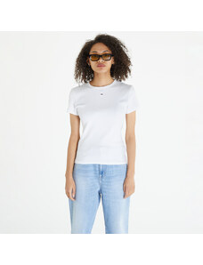 Tommy Hilfiger Tommy Jeans Slim Essential Rib Short Sleeve Tee White