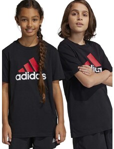 Dječja pamučna majica kratkih rukava adidas U BL 2 TEE boja: crna, s tiskom