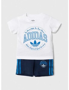 Pamučni komplet za bebe adidas Originals boja: tamno plava