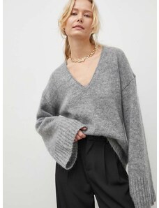 Vuneni pulover By Malene Birger za žene, boja: siva, topli