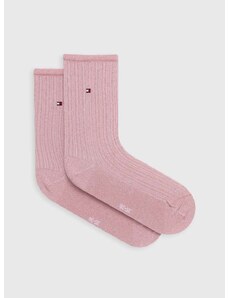 Čarape Tommy Hilfiger za žene, boja: ružičasta