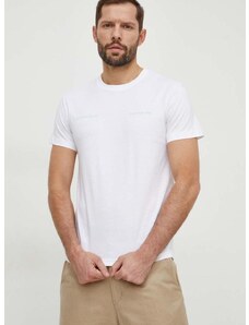 Pamučna majica Calvin Klein Jeans za muškarce, boja: bijela, s tiskom