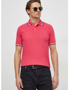Polo majica United Colors of Benetton za muškarce, boja: ružičasta, bez uzorka